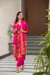 Mahi By Nsf Crepe With Print Top With Bottom Dupatta Exporters In India